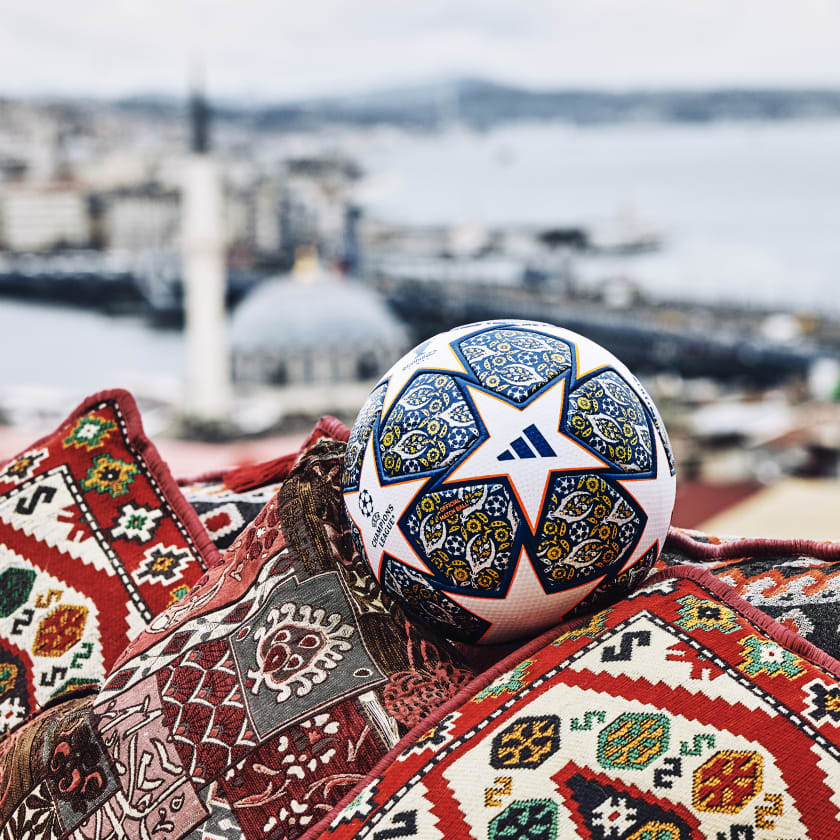 Adidas UCL Pro Istanbul Football - White / Royal Blue / Solar Orange / Silver Metallic