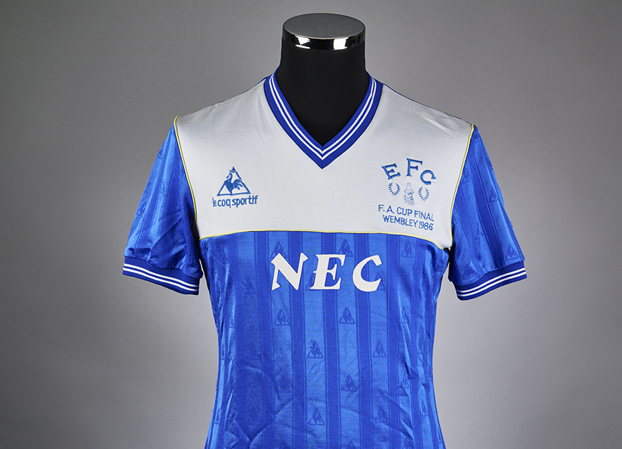 Everton 1986 FA Cup Final Match Issue Shirt