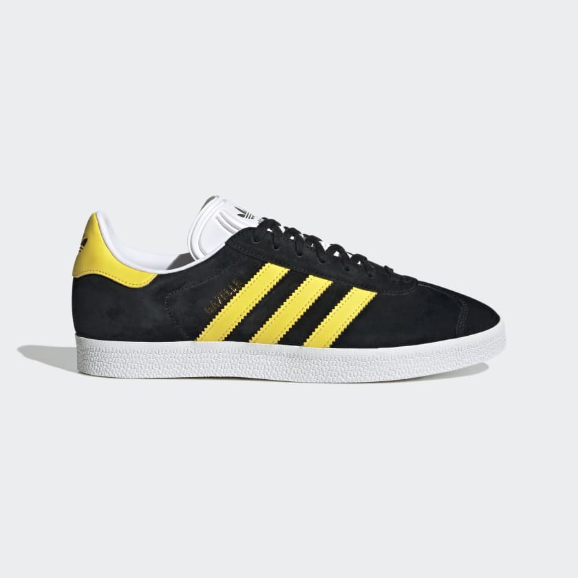 Adidas Gazelle Shoes - Core Black / Impact Yellow / Cloud White