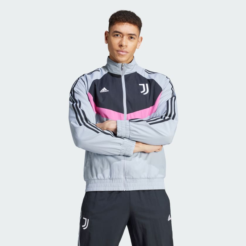 Juventus Woven Track Top - Halo Silver / Black