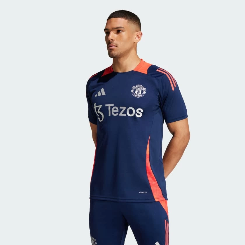 Adidas Manchester United Tiro 24 Training Jersey - Night Indigo / Bright Red