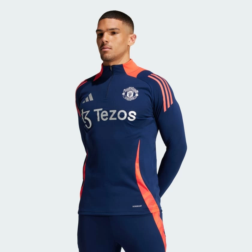 Adidas Manchester United Tiro 24 Training Top - Night Indigo / Bright Red