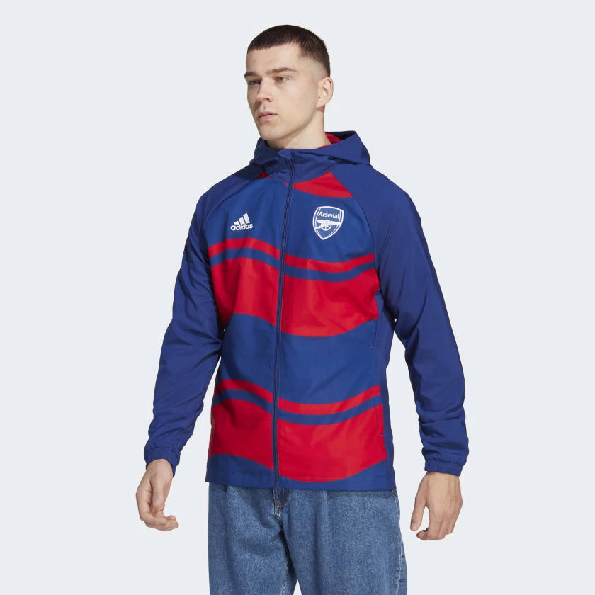 Adidas Arsenal Windbreaker - Victory Blue / Better Scarlet