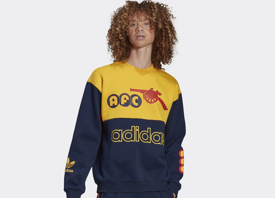 Arsenal X Adidas Retro Graphic Crew Sweatshirt