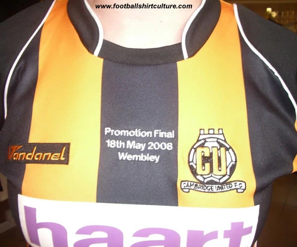 Cambridge United  commemorative Play-off Final 2008 shirt