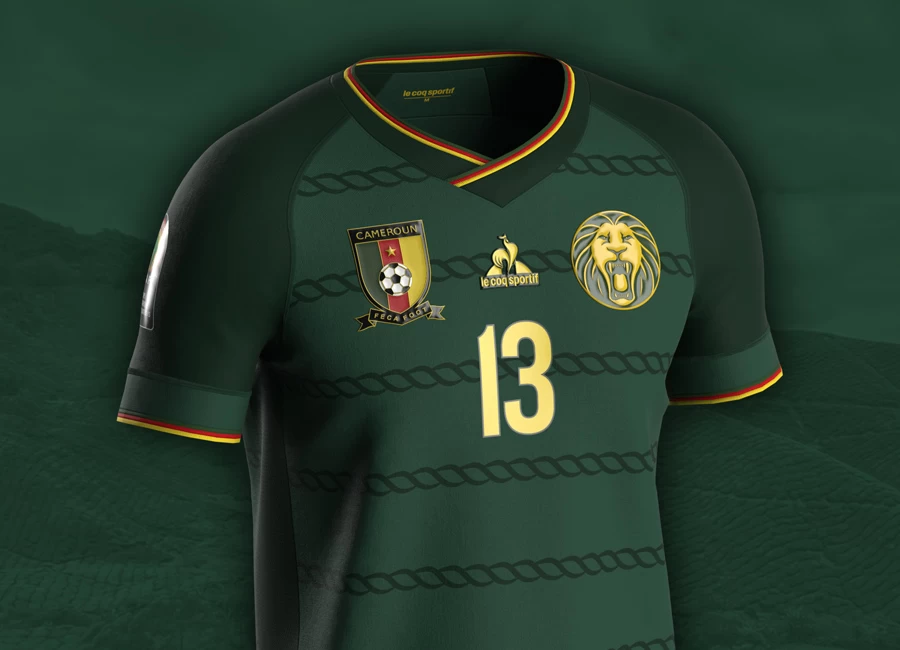 Cameroon X Le Coq Sportif Home Shirt Concept by Oni