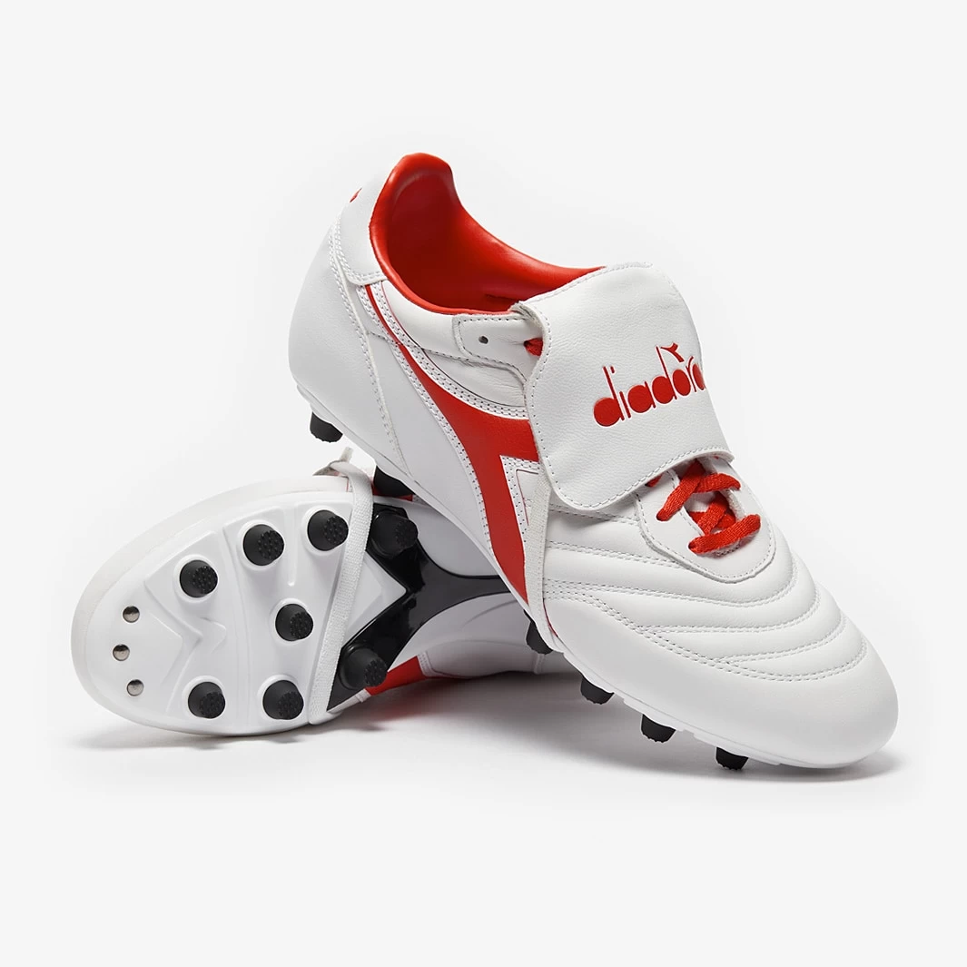 Diadora Brasil Classico FG - White / Milano Red