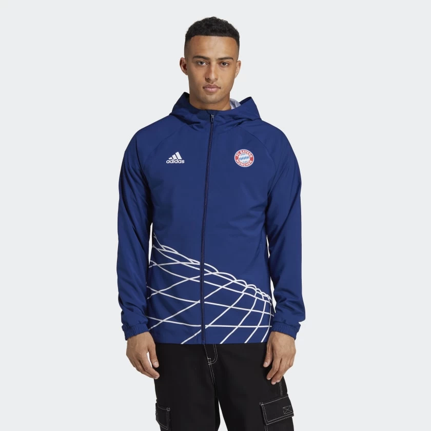 Adidas FC Bayern Graphic Windbreaker - Victory Blue