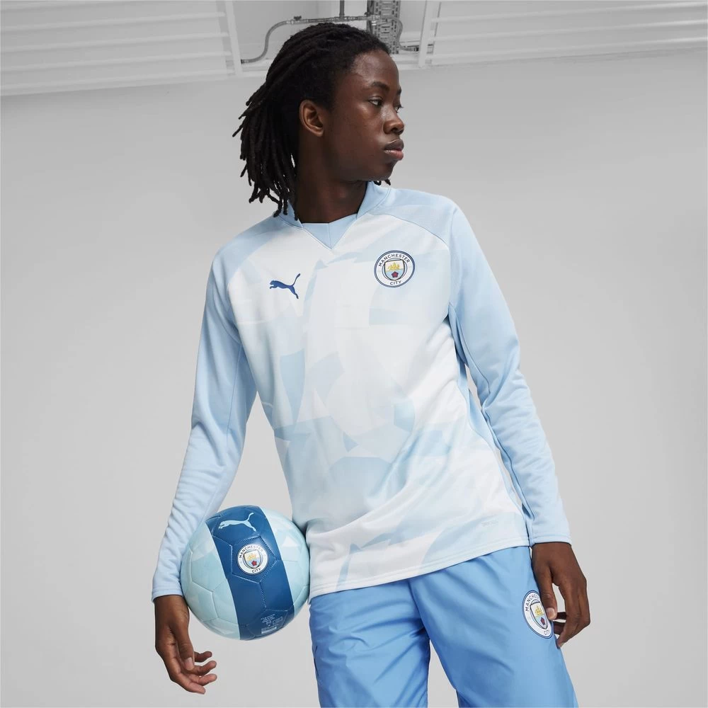 Manchester City Pre-match Sweatshirt - Silver Sky / Lake Blue