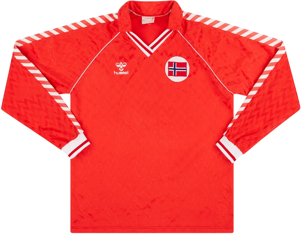 Norway 1987 Match Worn Home Shirt