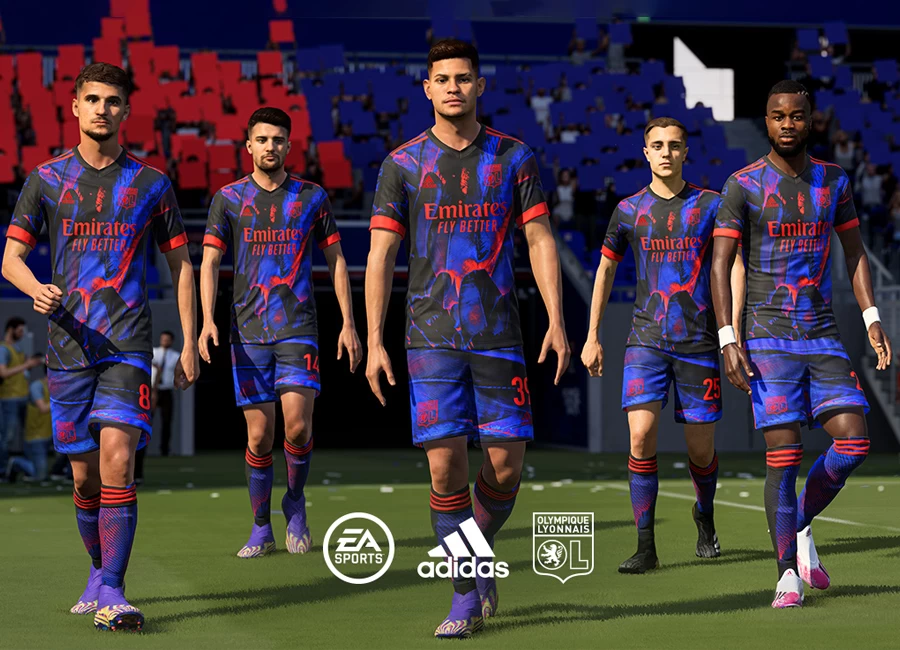 Olympique Lyonnais 2021 Adidas Digital Fourth Kit