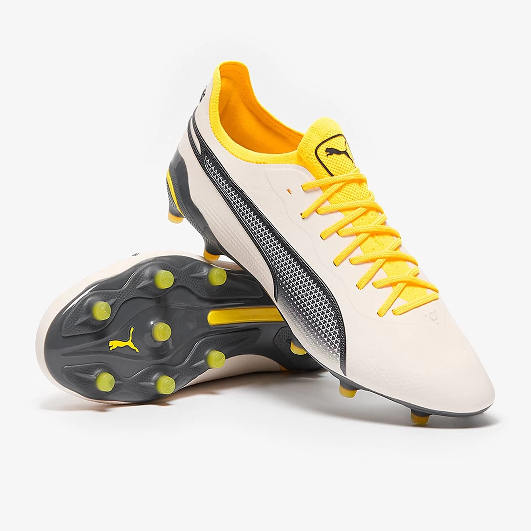 Puma King Ultimate FG/AG Voltage - Alpine Snow / Asphalt / Yellow Blaze